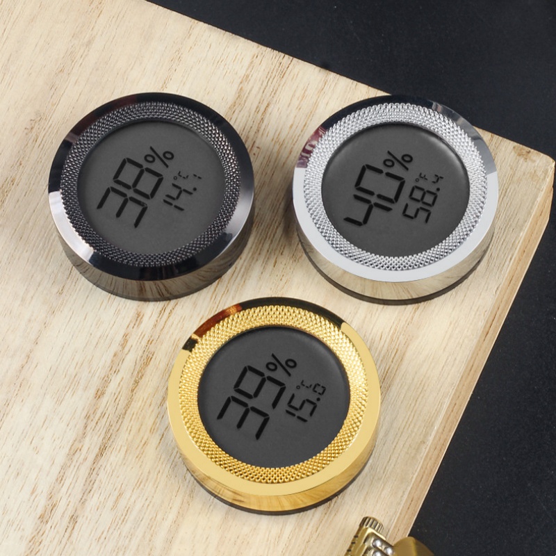 Digital Hygrometer Probe - เครื่องวัดอุณหภูมิและความชื้นแบบดิจิตอลขนาดเล็ก สำหรับกล่องเก็บซิการ์ ขวดโหลซิการ์ ตู้ควบคุมความชื้น และกีตาร์