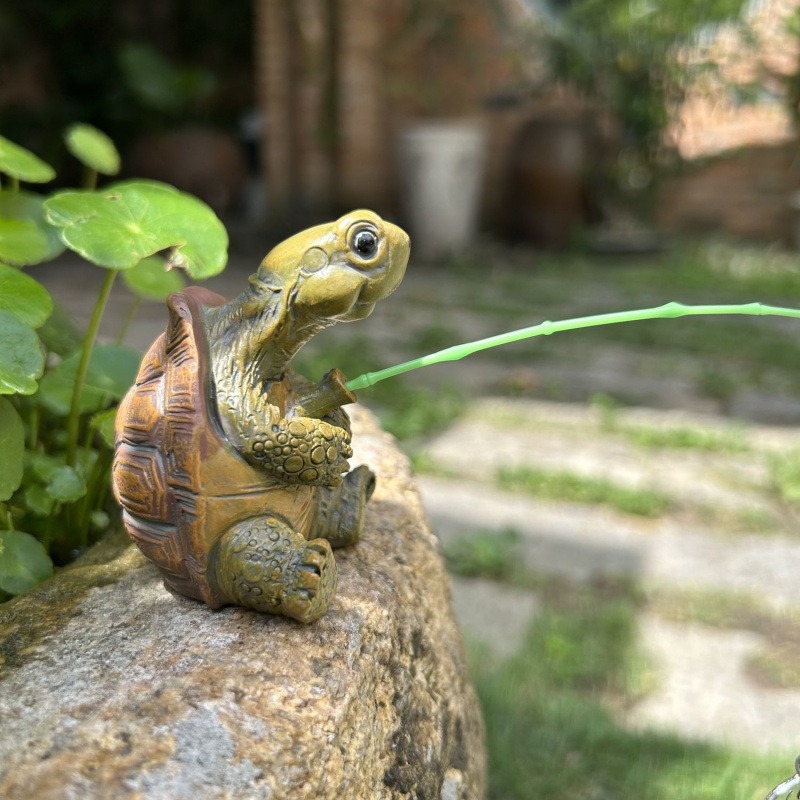 Water Dish Reptile - ของตกแต่งตู้ปลา รูปเต่า ตกแต่งสวนน้ำ สไตล์จีน สร้างสรรค์ ใช้เป็นที่ให้น้ำในบ่อปลา