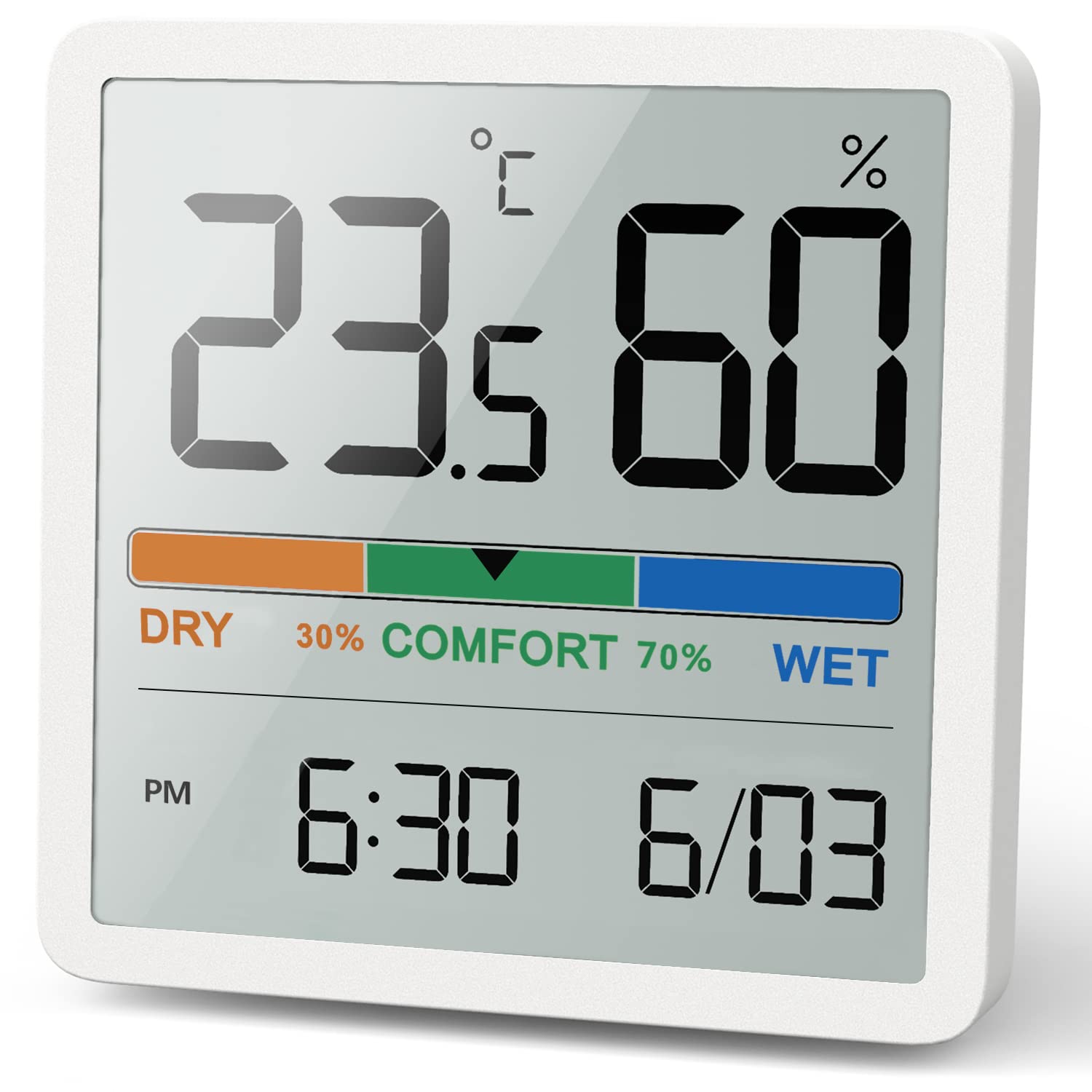 Digital Hygrometer Probe - NOKLEAD ใหม่ดิจิตอลบ้านในร่มอุณหภูมิความชื้น LCD ดิจิตอลเครื่องวัดอุณหภูมิเครื่องวัดความชื้นเซนเซอร์วัดสถานีอากาศ
