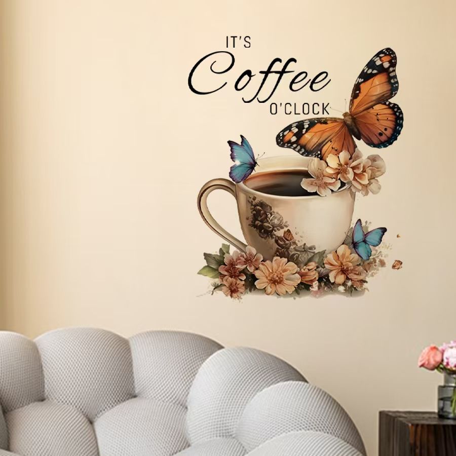IT's Coffee O'Clock สติกเกอร์  - Pvc Panel Background บทวิจารณ์และราคา