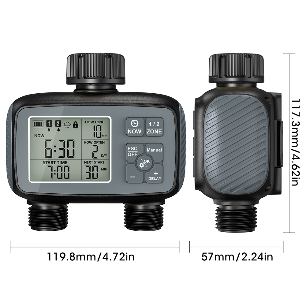 ตัวตั้งเวลาควบคุมการรดน้ำแบบตั - Timer Dual Outlet บทวิจารณ์และราคา