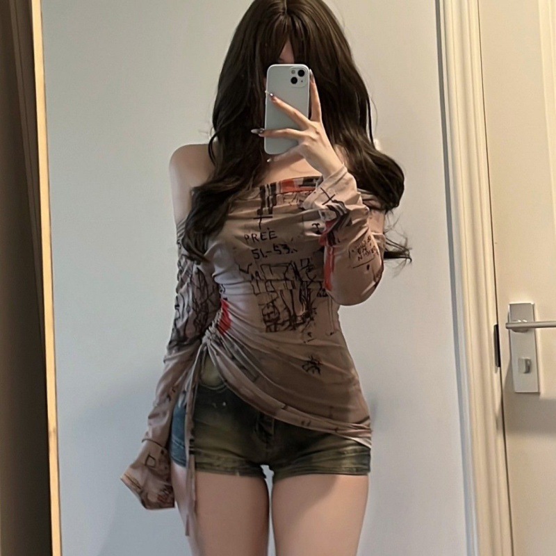เสื้อยืดแขนยาวสไตล์สาวเปรี้ยว  - Screen Top Mesh บทวิจารณ์และราคา