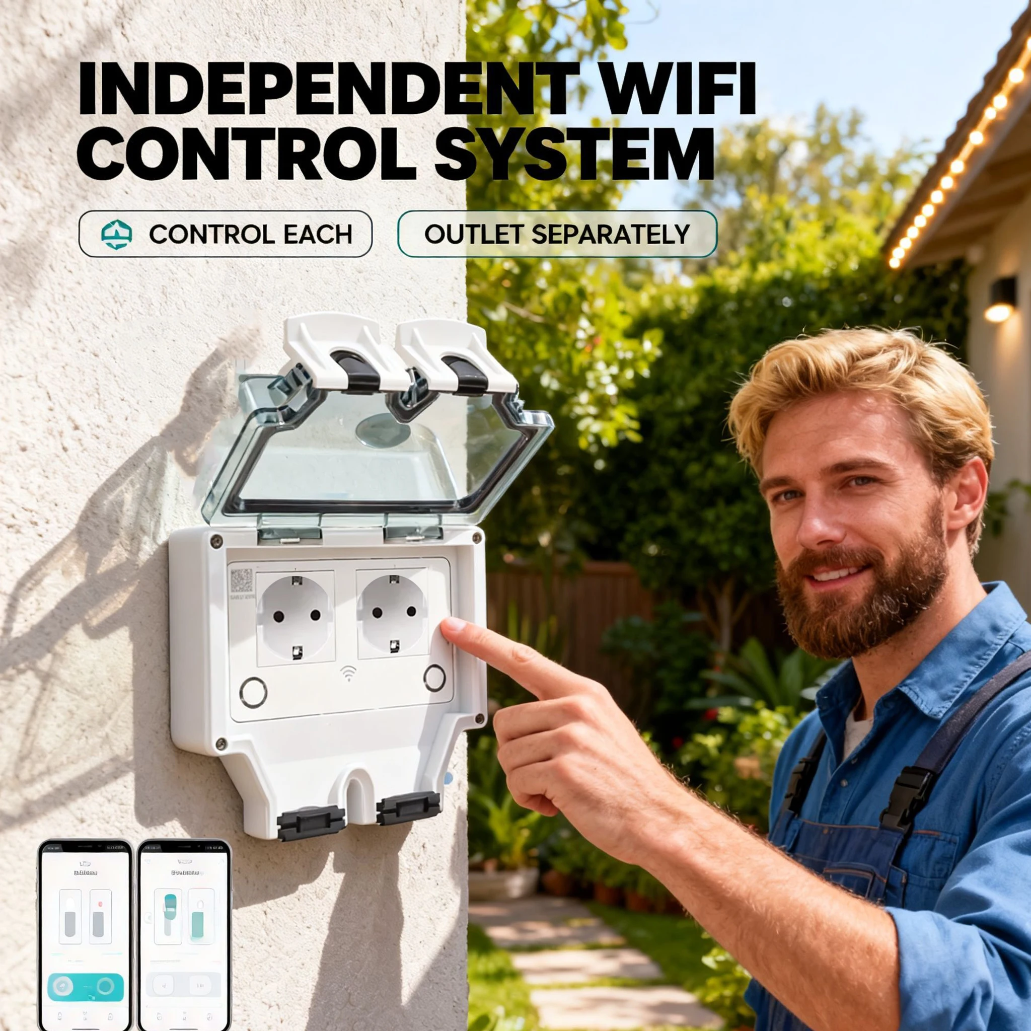 เต้ารับไฟฟ้ากันน้ำ Tuya สำหรับ - Timer Dual Outlet บทวิจารณ์และราคา