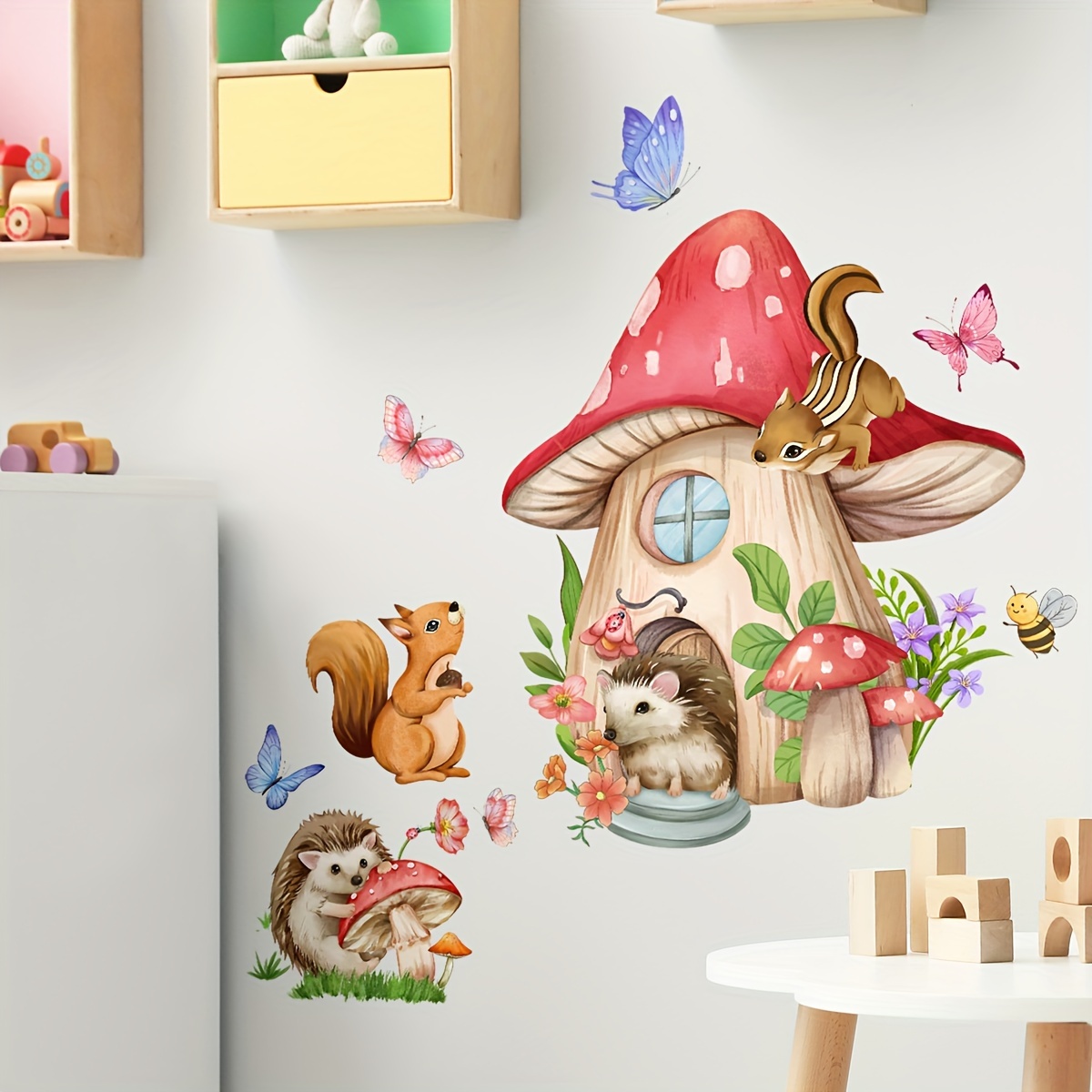 สติ๊กเกอร์ติดผนังรูปเห็ดผีเสื้ - Pvc Panel Background บทวิจารณ์และราคา
